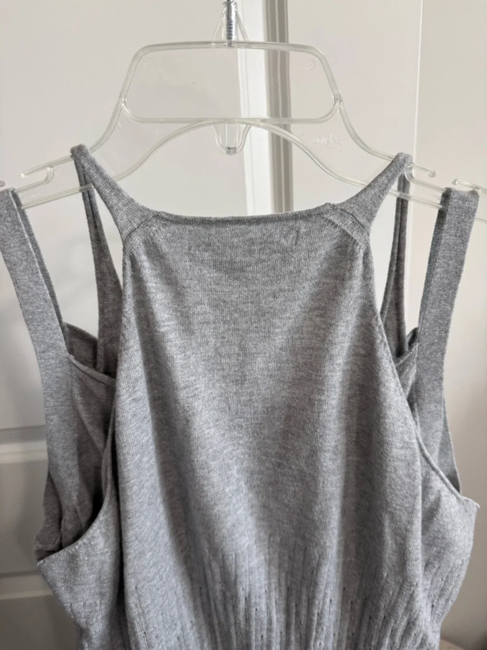 L.A.M.B Gray “Double” Sleeveless Cotton/Cashmere Top in Large - Picture 6 of 11